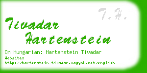 tivadar hartenstein business card